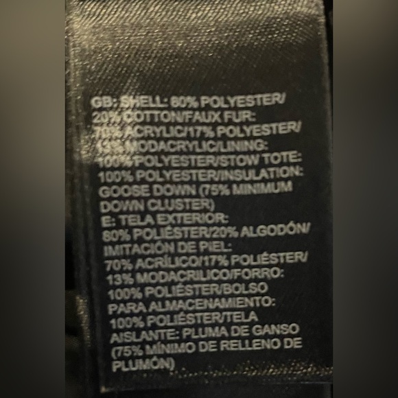 The North Face Parka XS Black Shavana Down Parka Coat with Suspenders - Picture 9 of 14